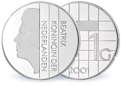 Officiële Verzilverde Herslag Laatste Gulden 2001 - Desktop Afbeelding