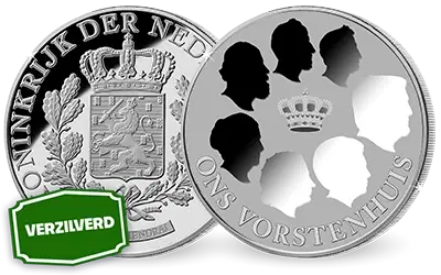 Verzilverde Herdenkingsuitgifte 12,5 Jaar Koningschap Koning Willem-Alexander - Desktop Afbeelding