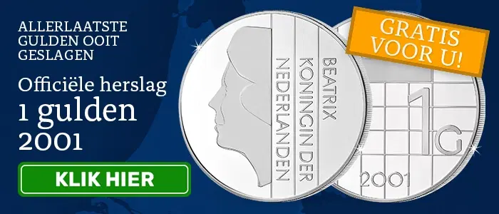 Gratis Laatste 1 Gulden 2001 Beatrix Ninaber Herdenkingsuitgifte