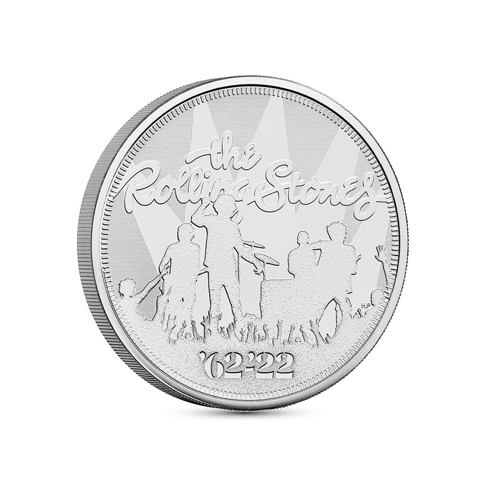LAATSTE EXEMPLAAR!  Officiële Engelse 5 pound uitgifte 'Rolling Stones - 60 Jaar'