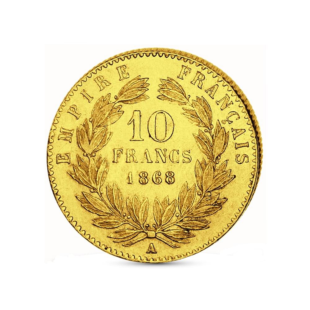 Originele, antieke gouden munt  keizer Napoleon III, 1861-1869