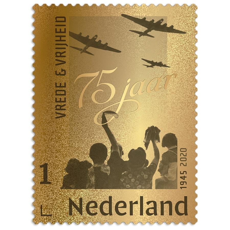 Gouden Postzegel 2020 75 jaar Vrede en Vrijheid