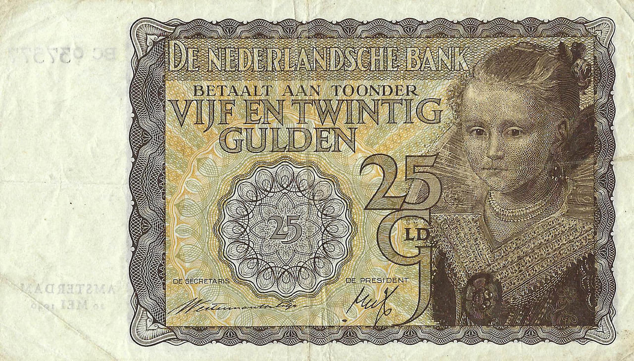 Bankbiljet 25 gulden 1940 Prinsesje Zeer Fraai