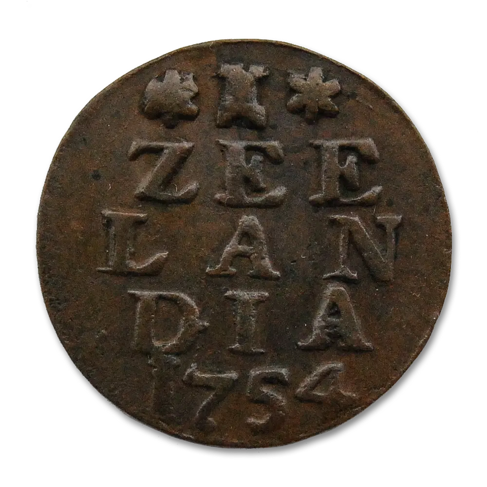 Duit Zeeland uit 1754