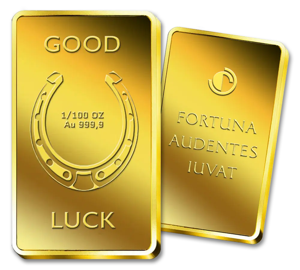 Massief gouden goudbaar: Hoefijzer | Munt-Online.nl