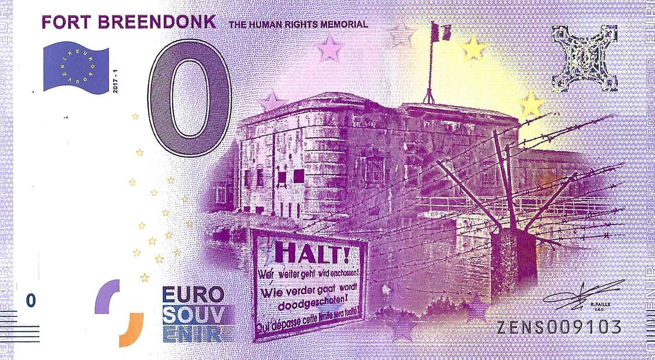0 euro biljet België 2017 - Fort Breendonk