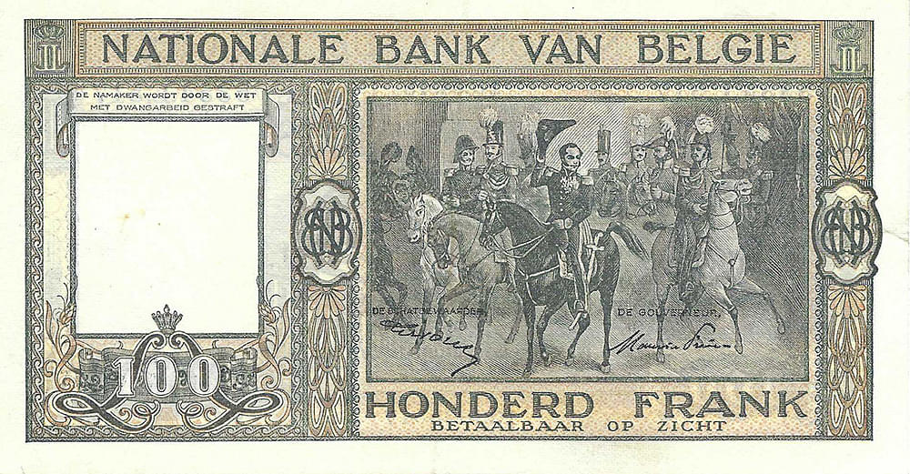 Bankbiljet 100 francs 1945-1950 Prachtig