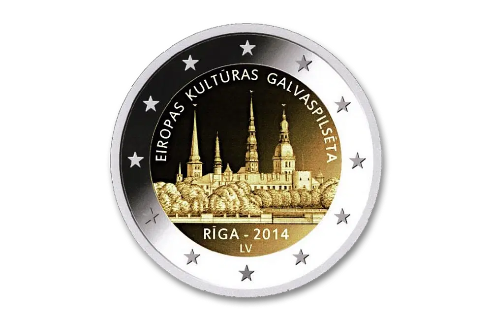 2 euro Culturele hoofdstad Riga 2014 - Letland