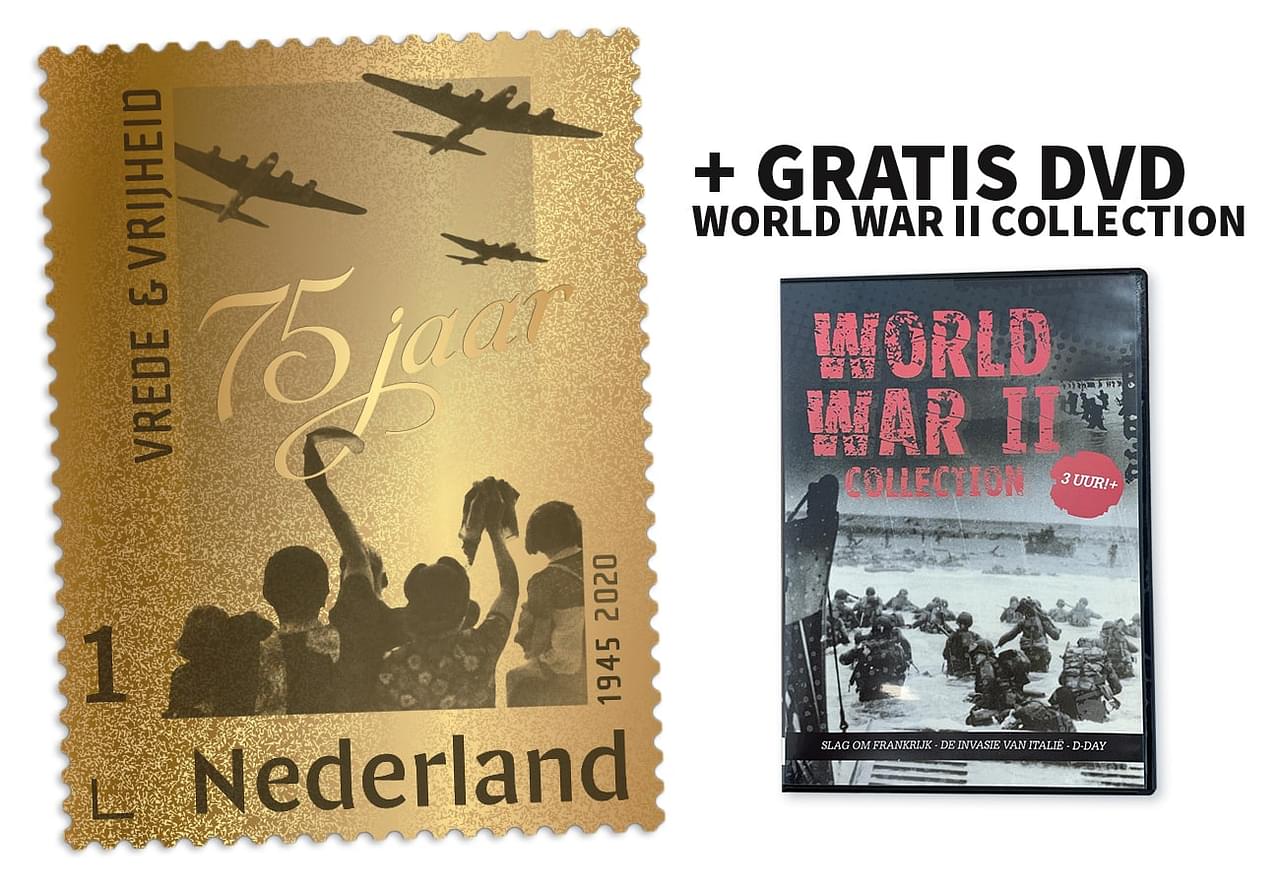 Gouden Postzegel 2020 75 jaar Vrede en Vrijheid
