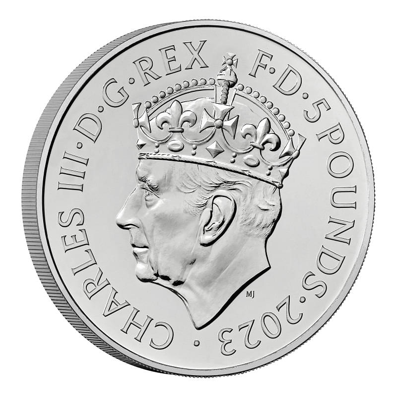 Officiële Engelse 5 pound herdenkingsmunt Kroning Charles III