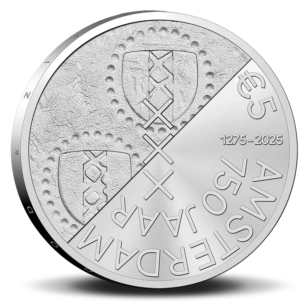 750 Jaar Amsterdam Vijfje in coincard