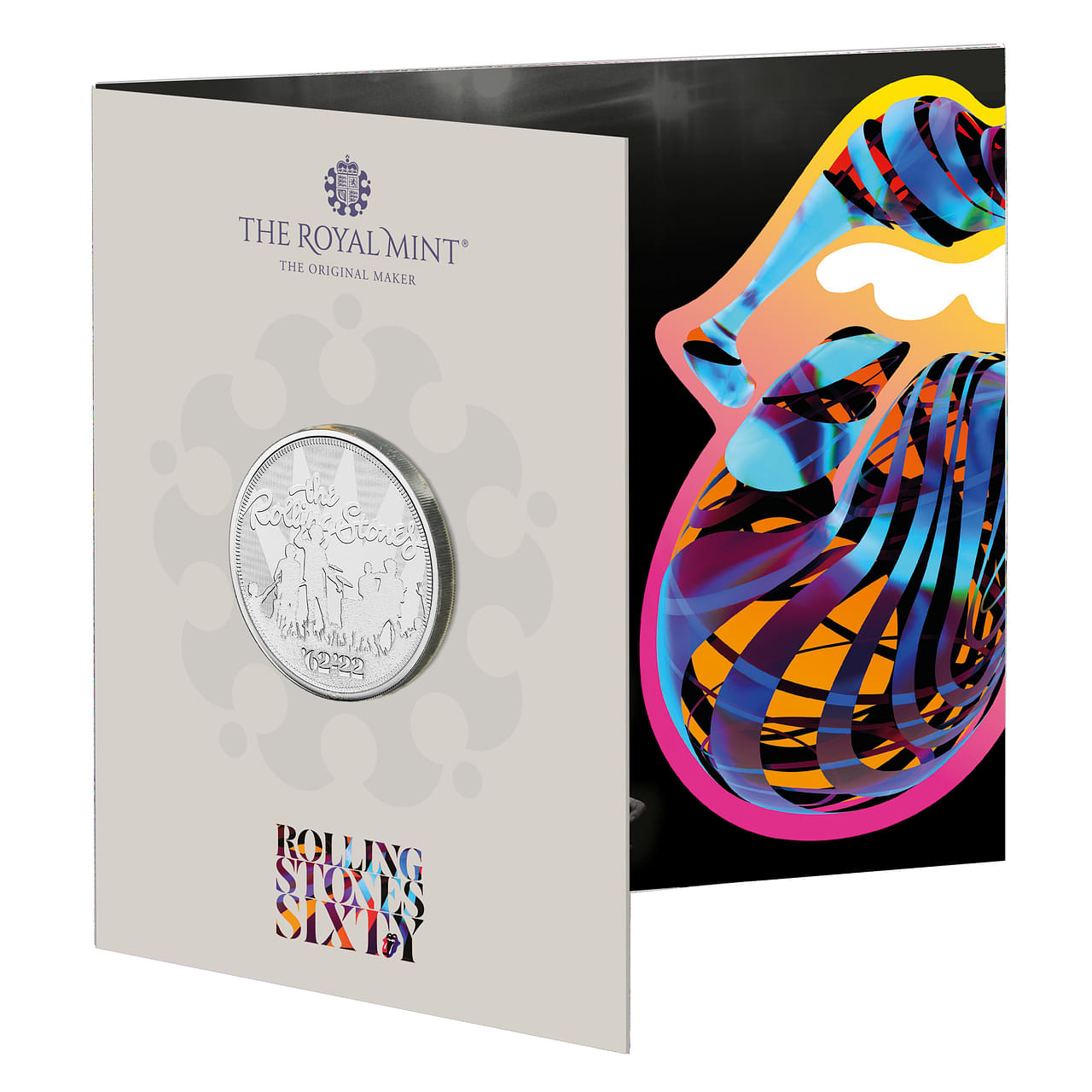 LAATSTE EXEMPLAAR!  Officiële Engelse 5 pound uitgifte 'Rolling Stones - 60 Jaar'